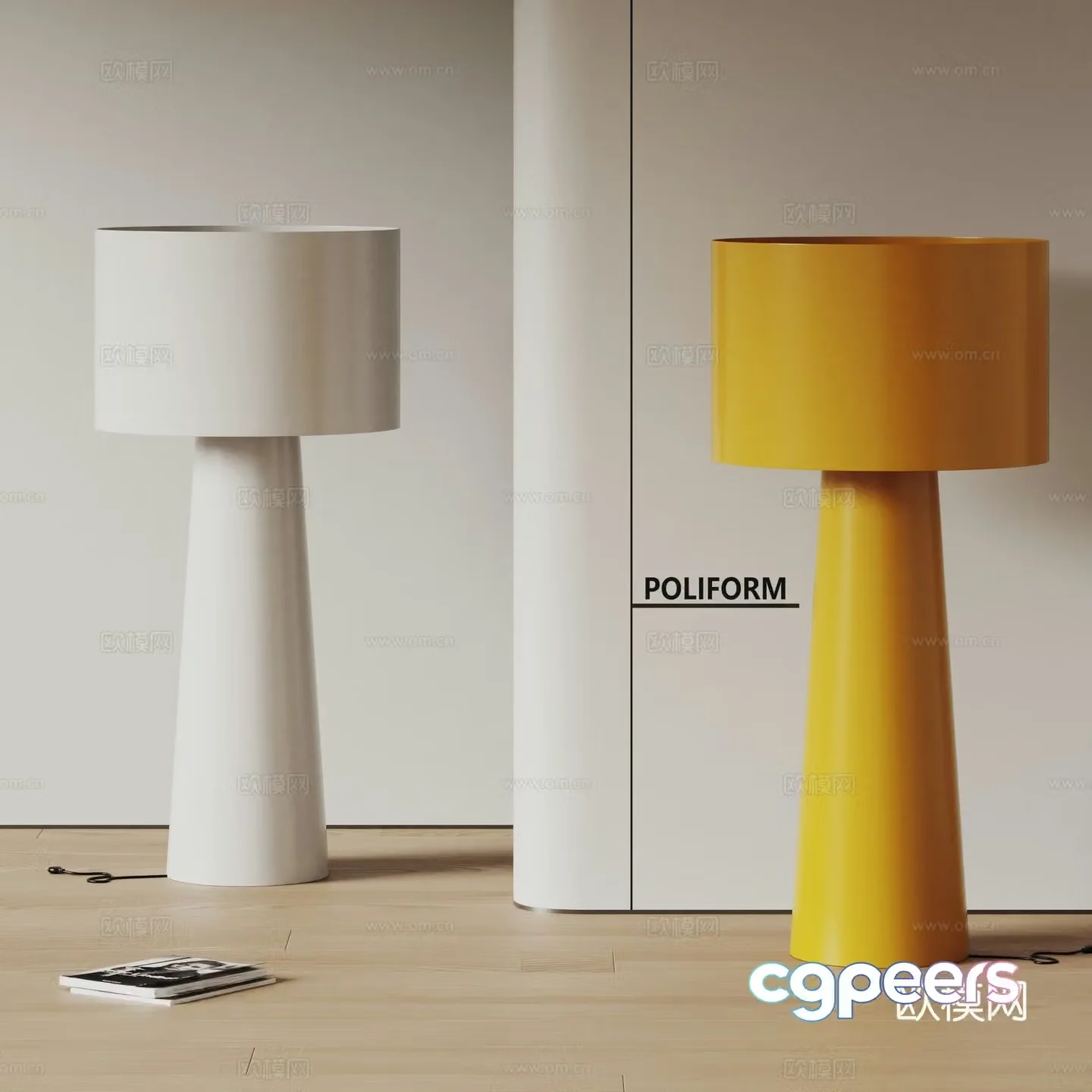 Poliform modern floor lamp simple floor lamp Bauhaus floor lamp 3d model