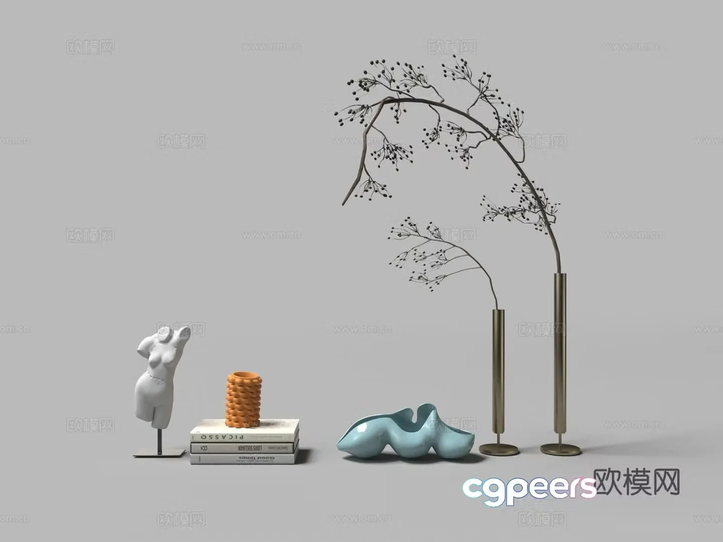 Jewelry ornaments Vase Book 3D Model