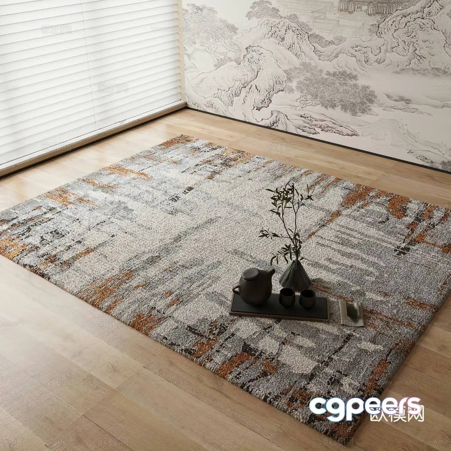 New Chinese carpet 3D model
