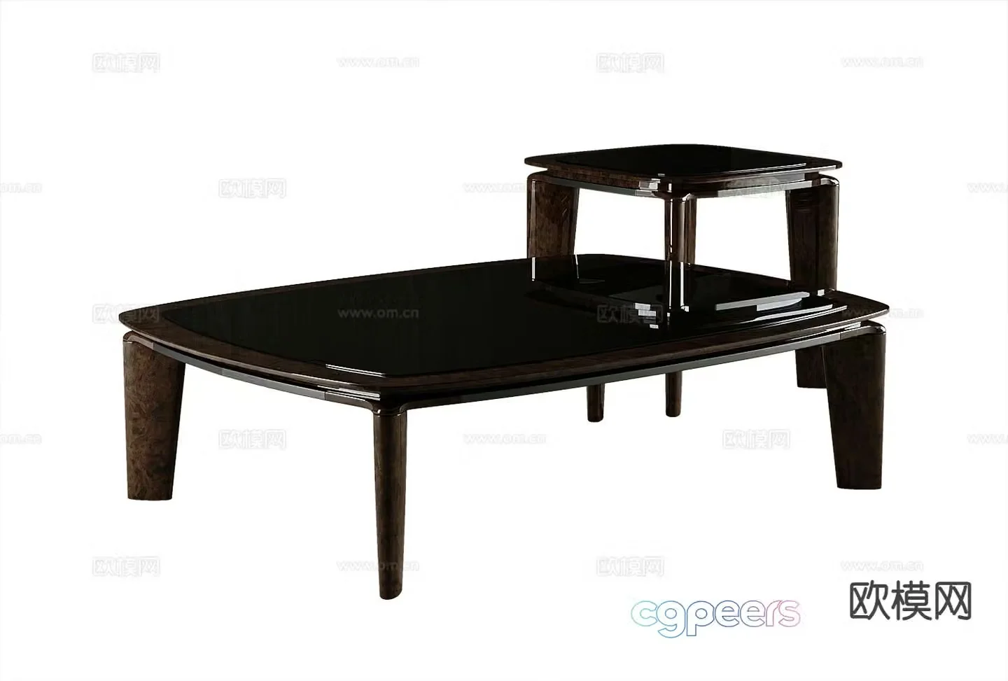 Modern lacquered coffee table 3d model