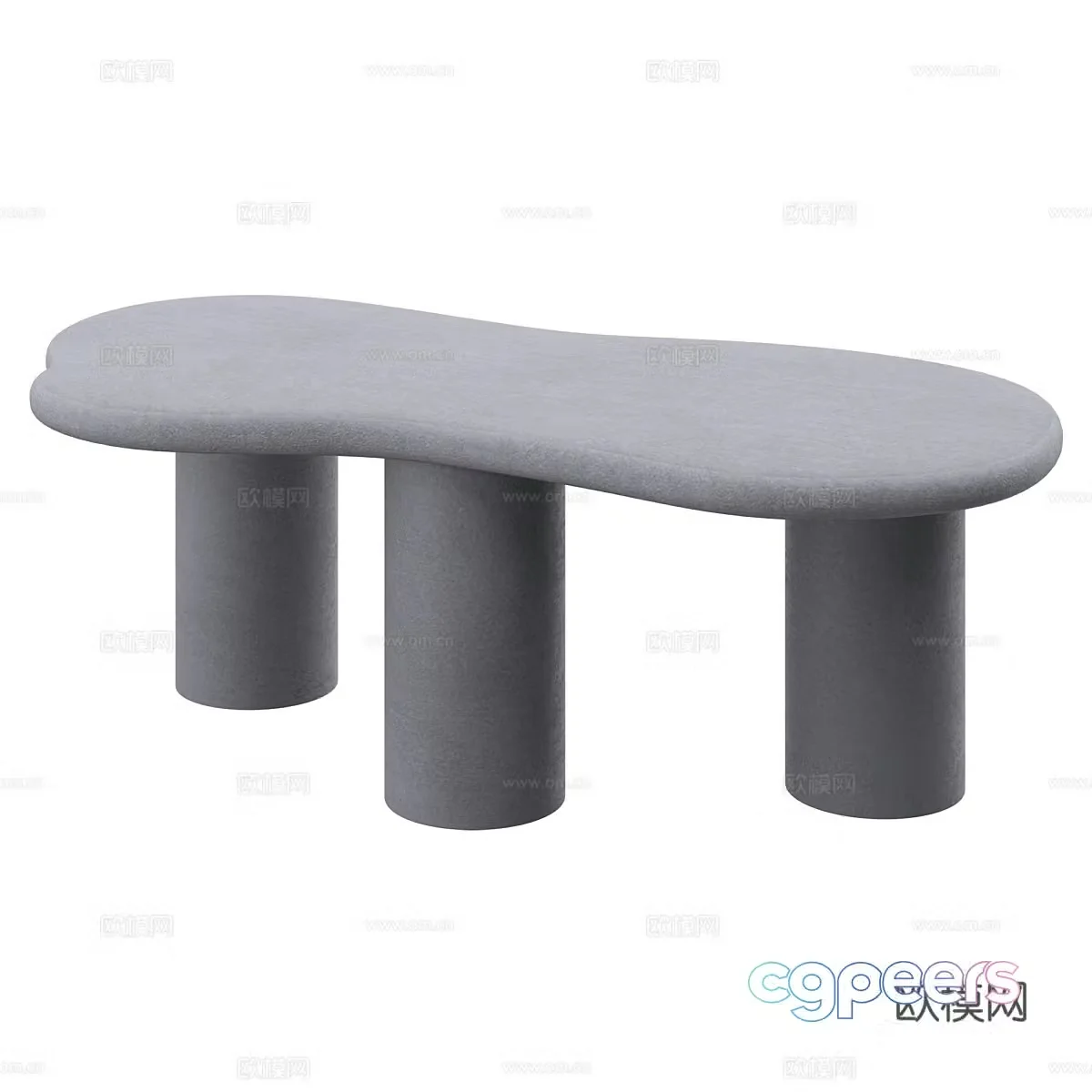 modern stool bench 3d model