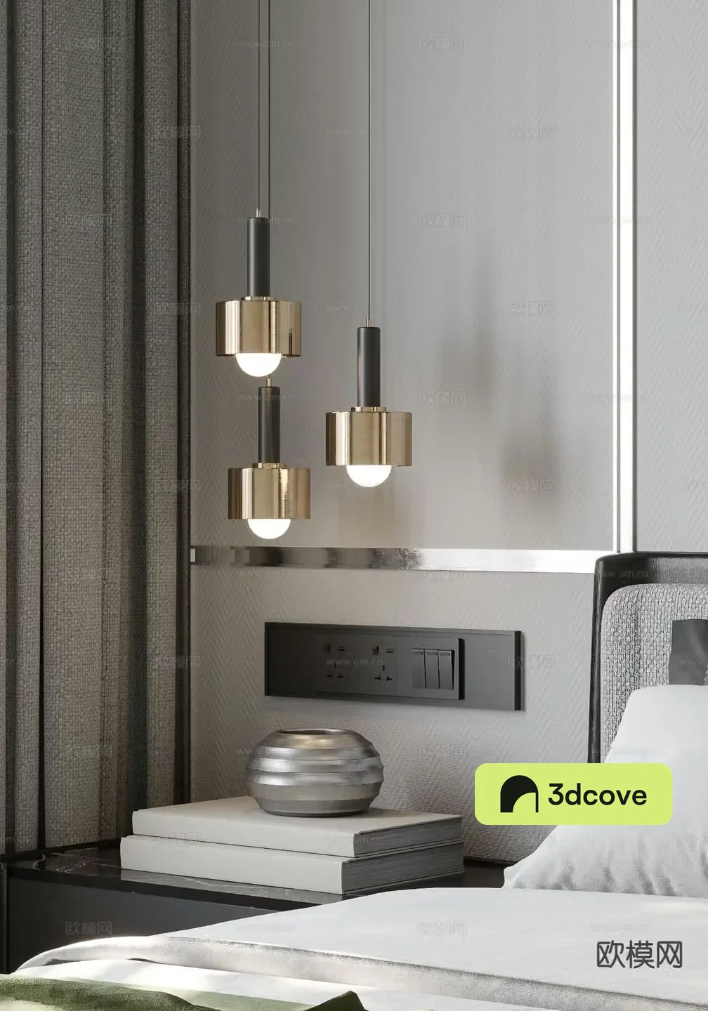 Modern bedside small chandelier