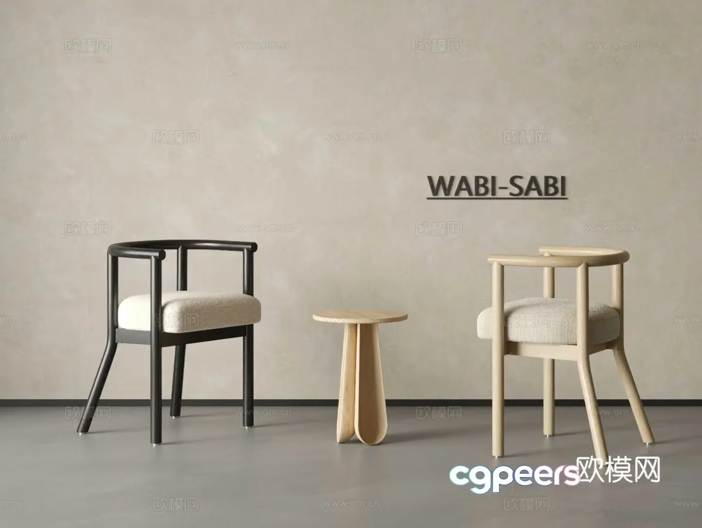 Dining chair leisure chair single chair armchair backrest chair 3d model