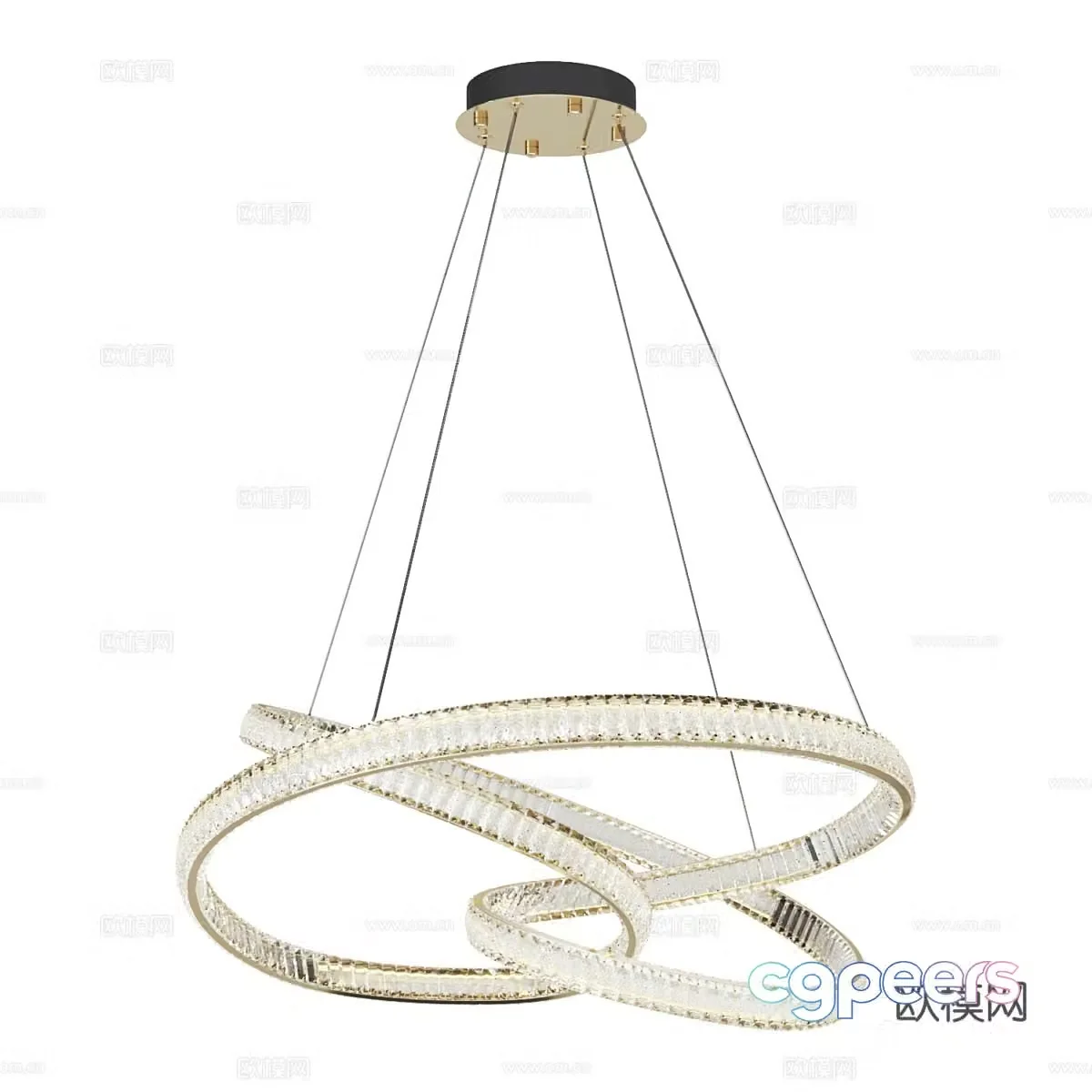 Modern simple and light luxury chandeliers chandeliers 3D model