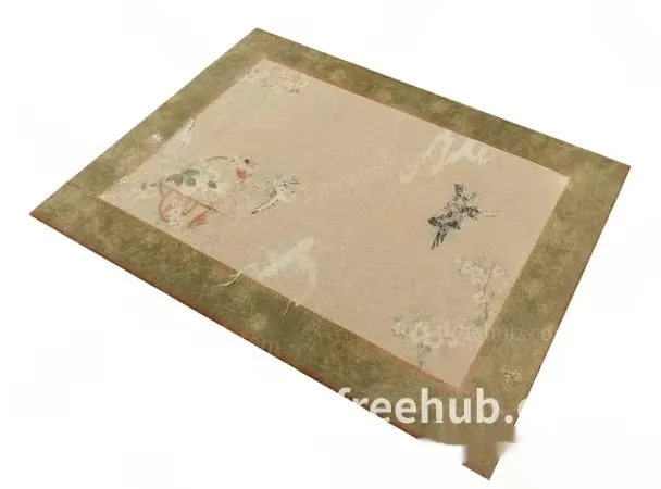 A Rug With A Bird Design 3D Model – 18692 – VRAY Render
