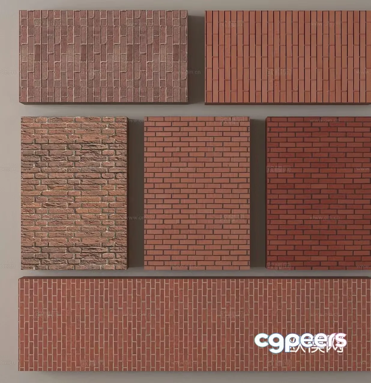 red brick wall brick wall wall tiles 3d model