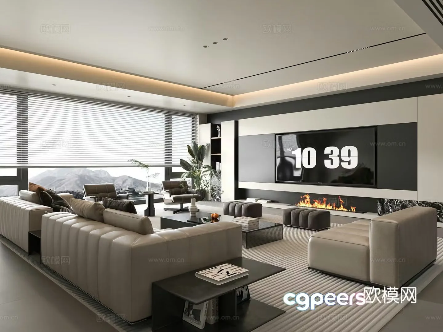 Modern living room 3d model