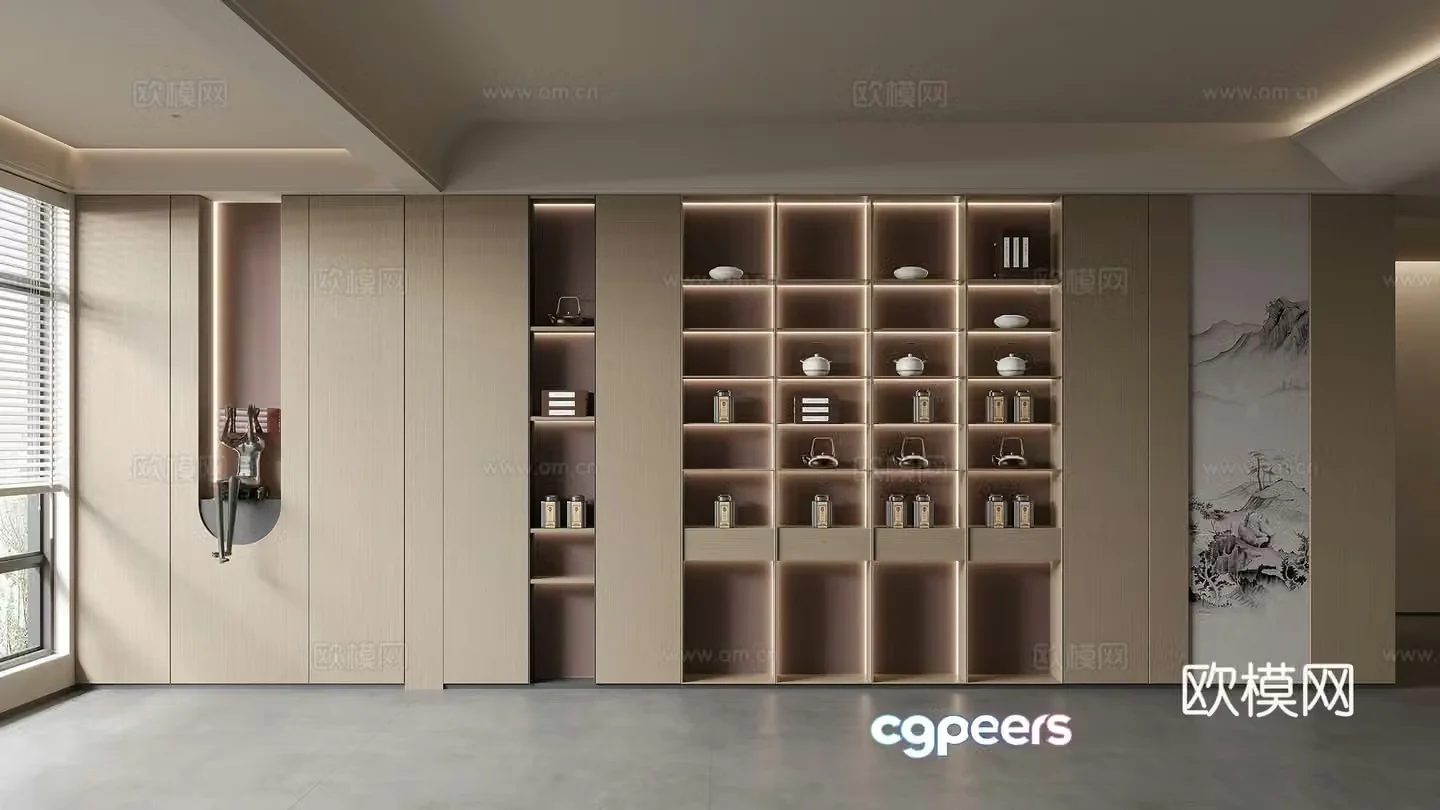 New Chinese tea room 3D model
