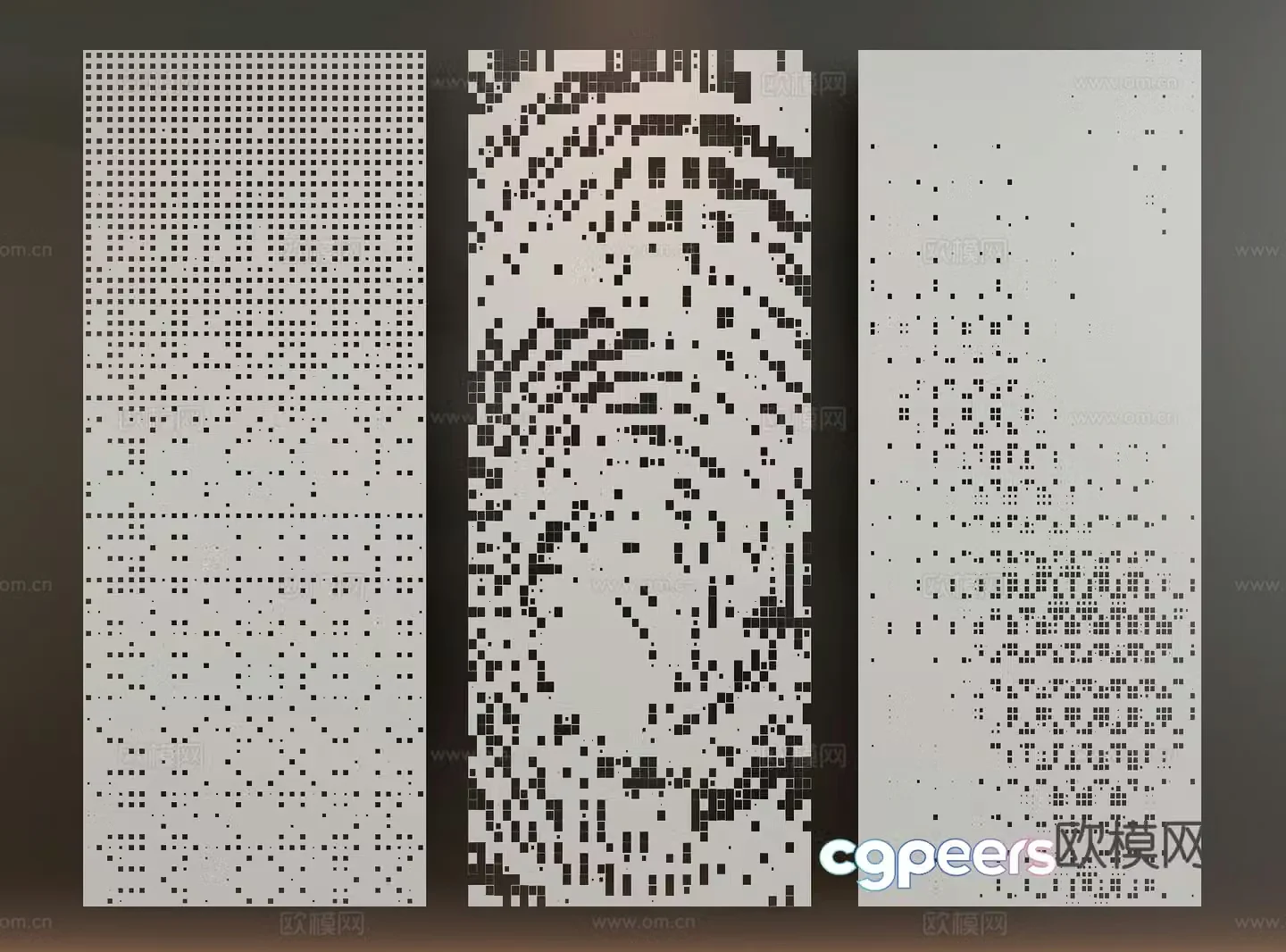 Modern perforated plate 3d model
