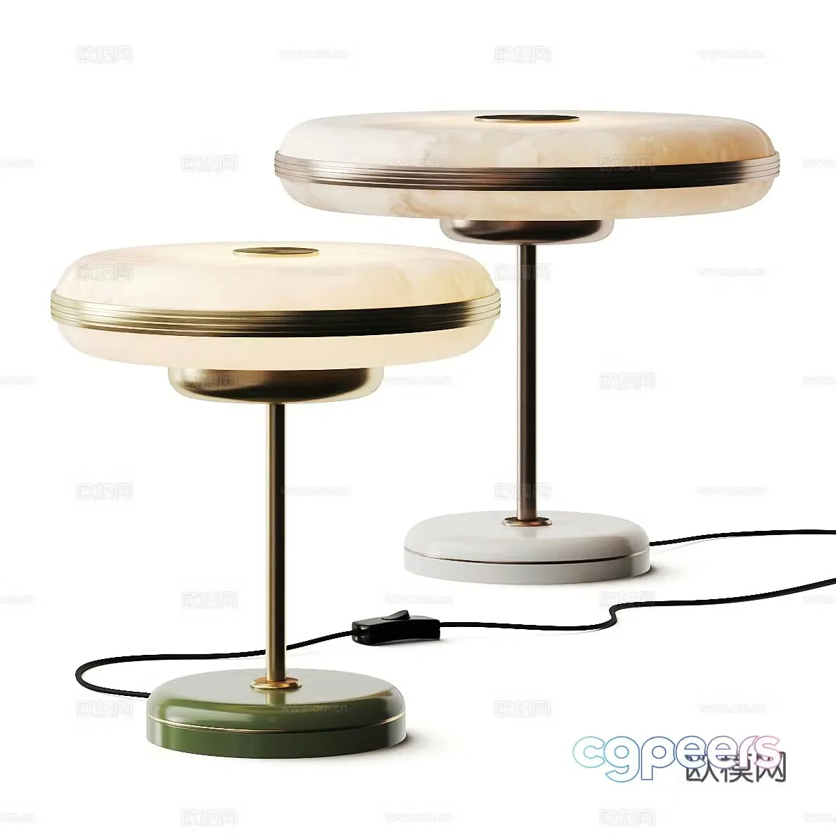 New Chinese light luxury Bert Frank Beran desk lamp 3D model