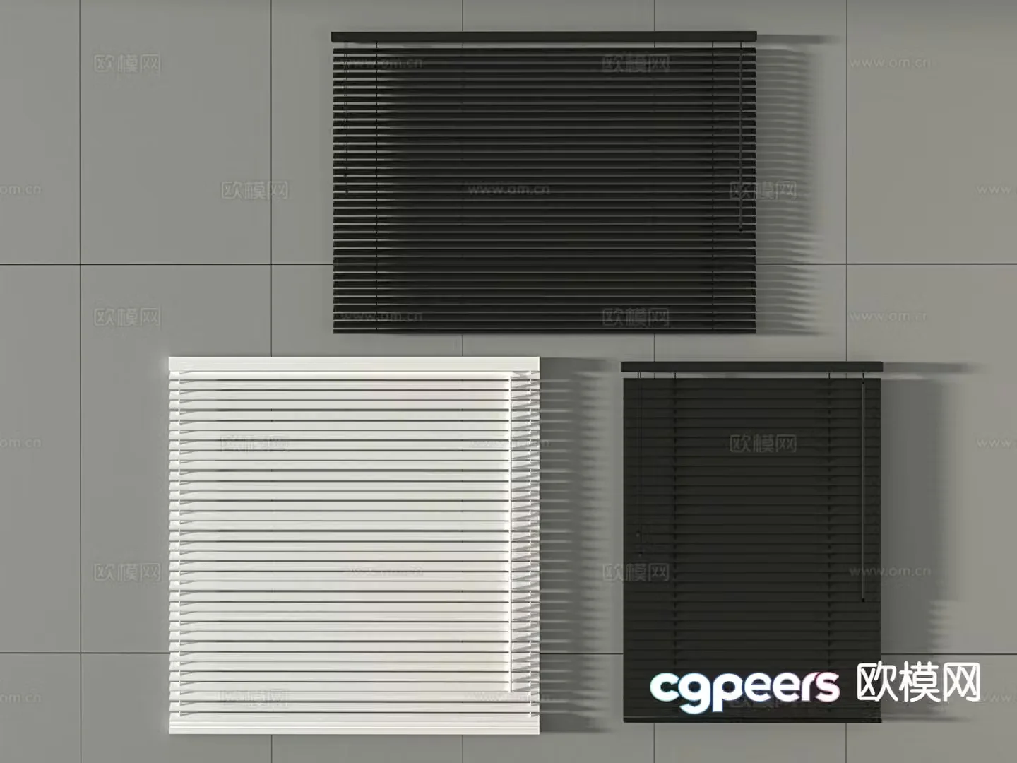 Venetian blinds roller blinds sunshades curtains 3d model