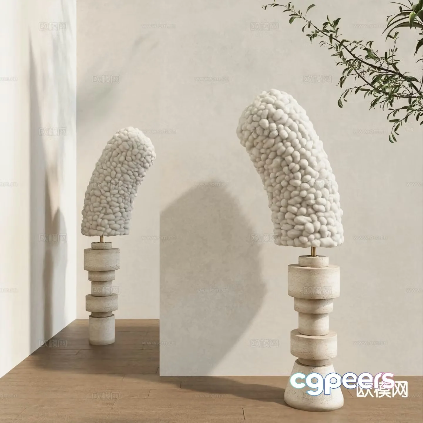 Wabi-sabi floor lamp 3d model