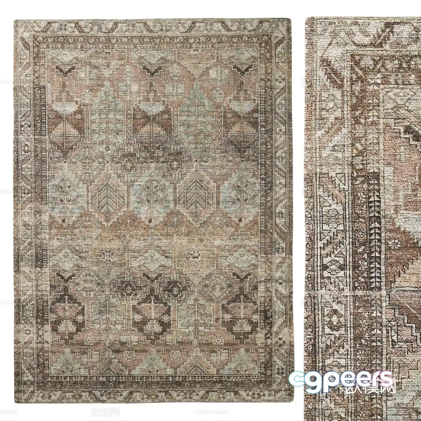 American fabric carpet 3D model