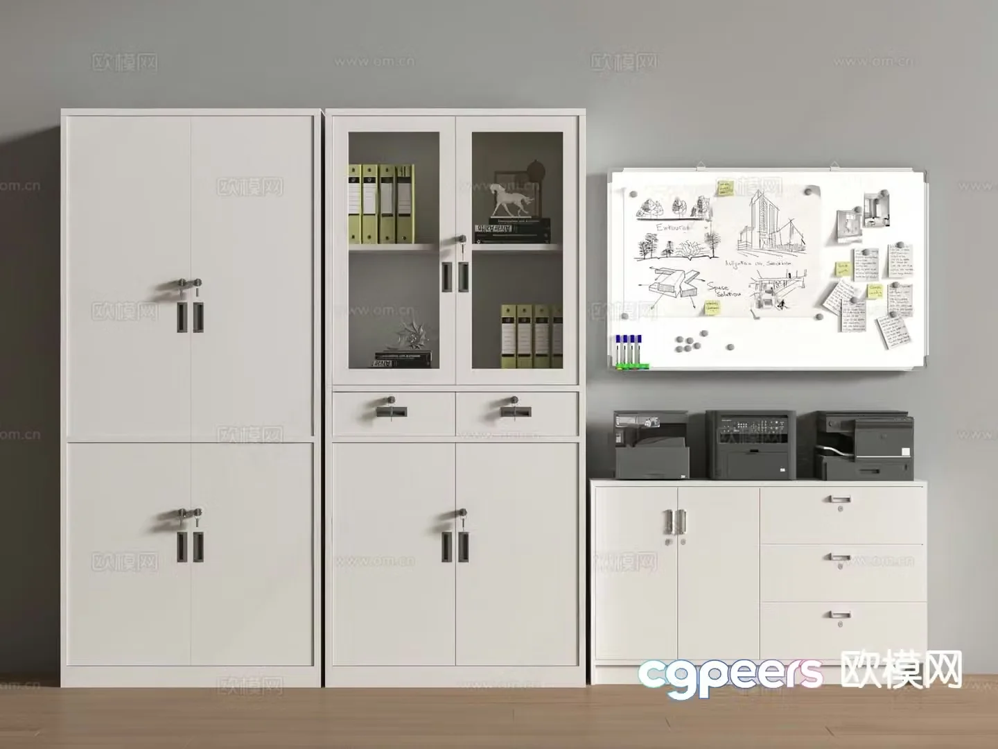 Modern filing cabinet filing cabinet 3d model