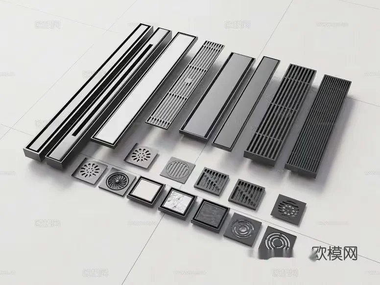 Metal Drain Covers 3D Model – 18478 – VRAY Render