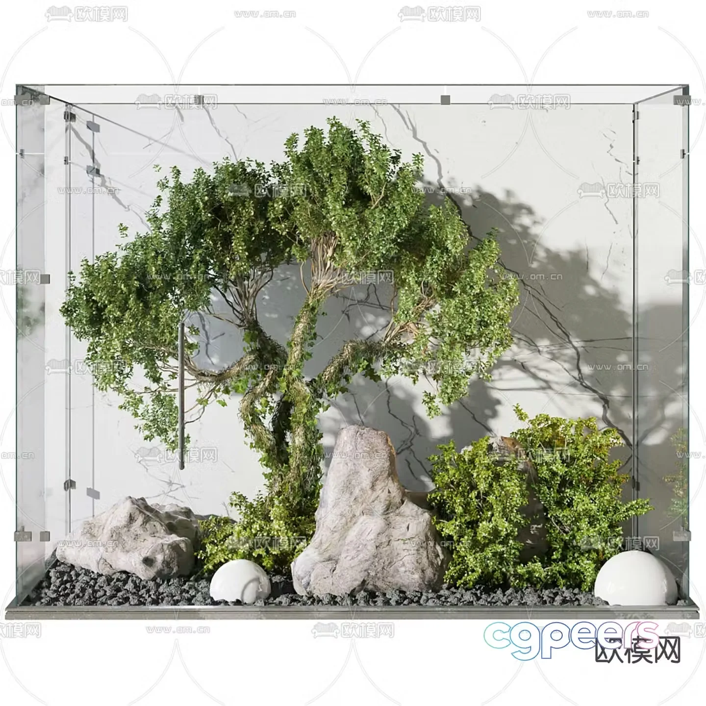 Indoor plant landscaping green plant landscape 3d model