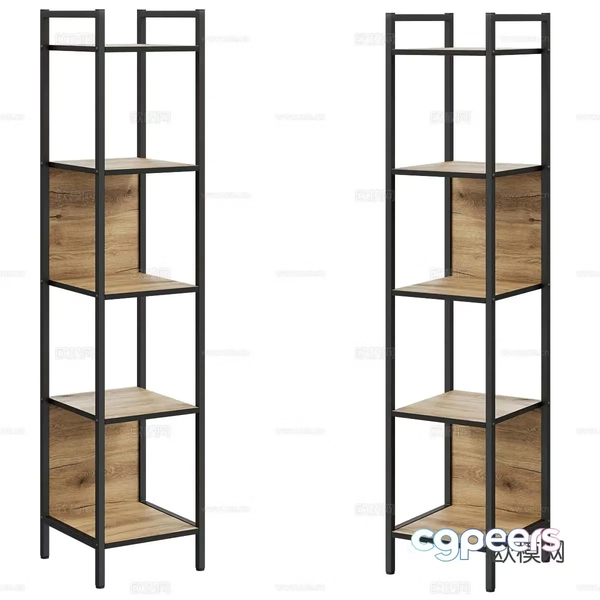 Nordic simple decorative cabinet shelf 3d model