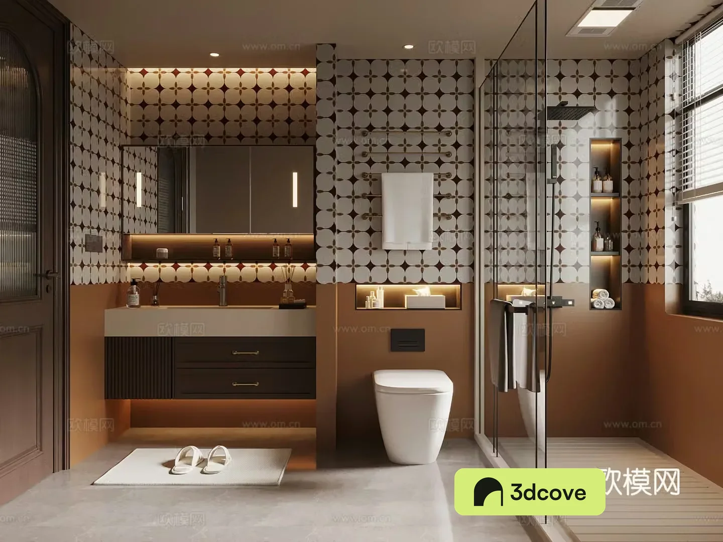 French medieval style bathroom cabinet shower toilet