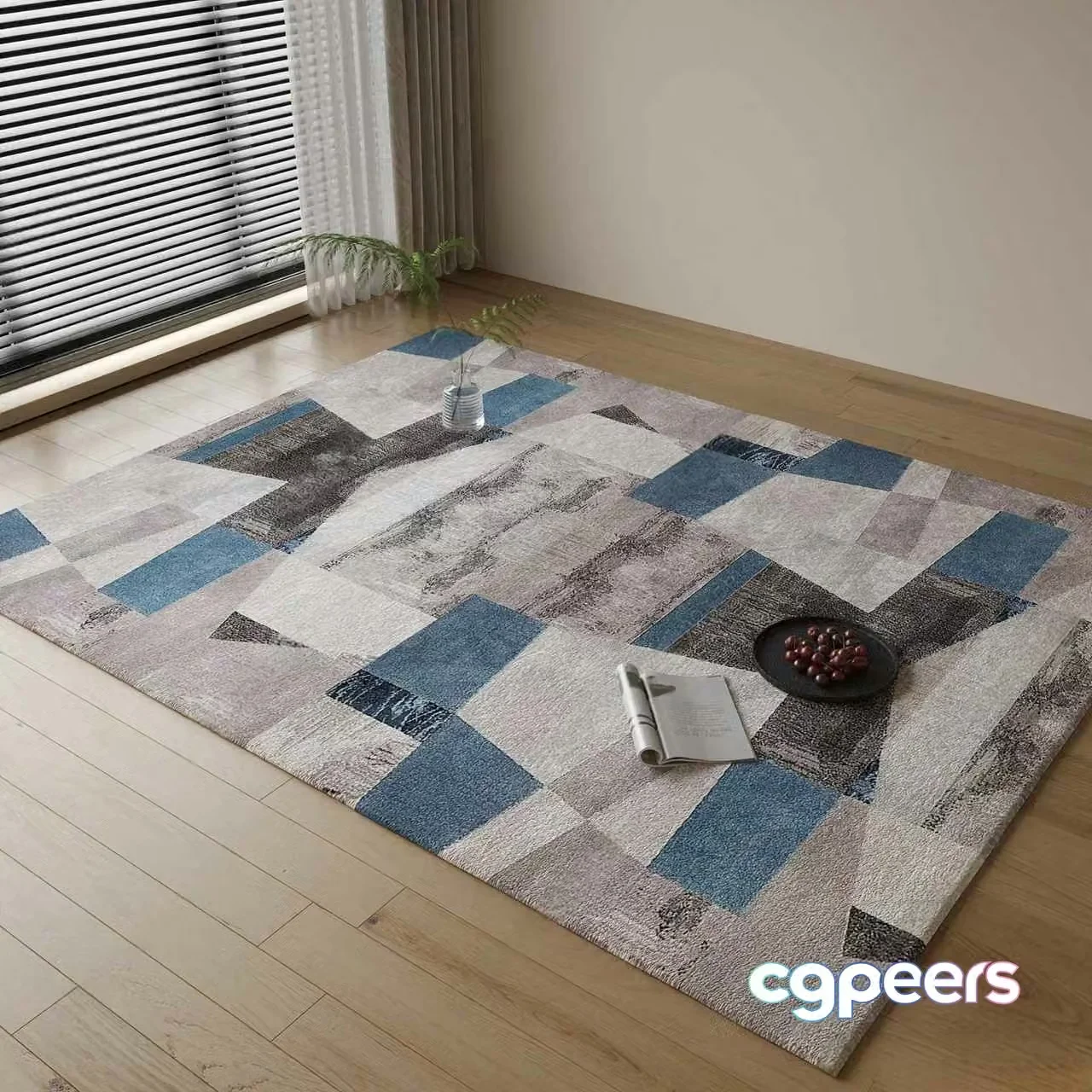 A Geometric Patterned Rug 3D Model – 7381 – CORONA Render