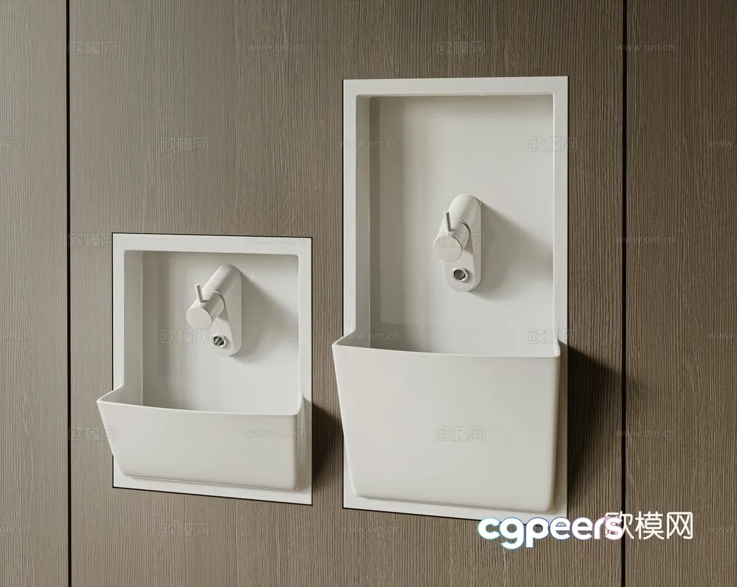 Panasonic wall-mounted wash basin embedded wash basin wall-mounted wash basin hall wash basin 3D model