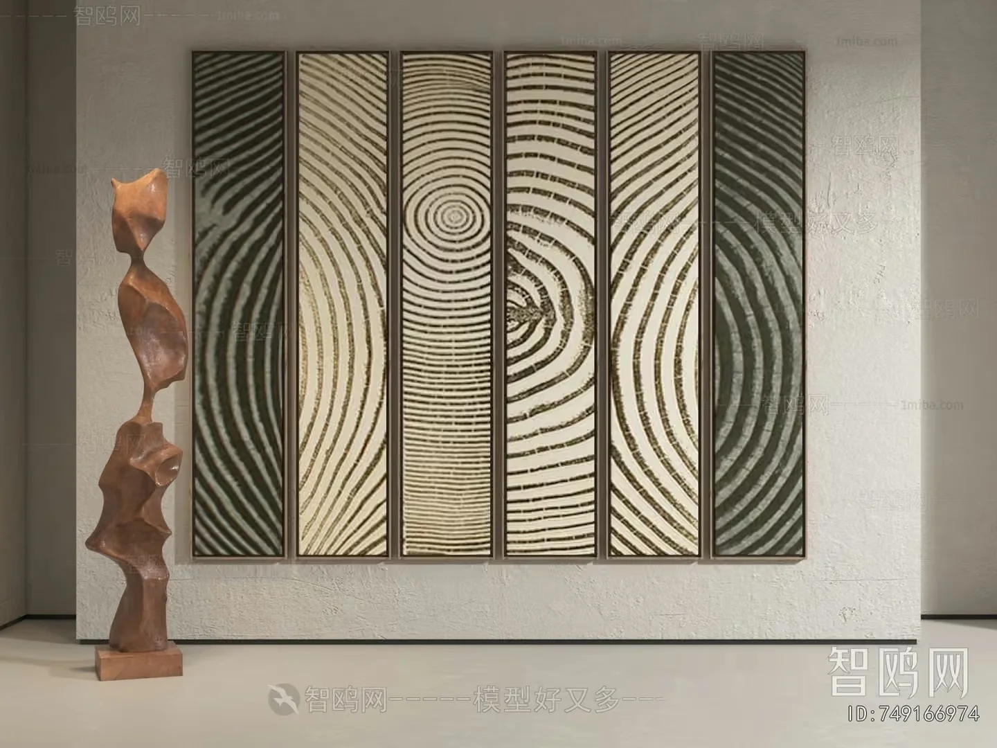 A Modern Art Piece 3D Model – 19678 – VRAY Render