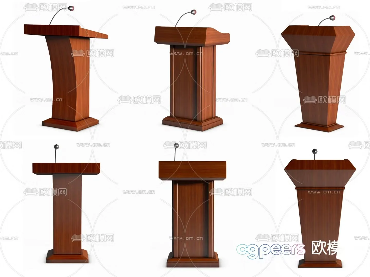 Vertical podium host podium welcome podium 3D model
