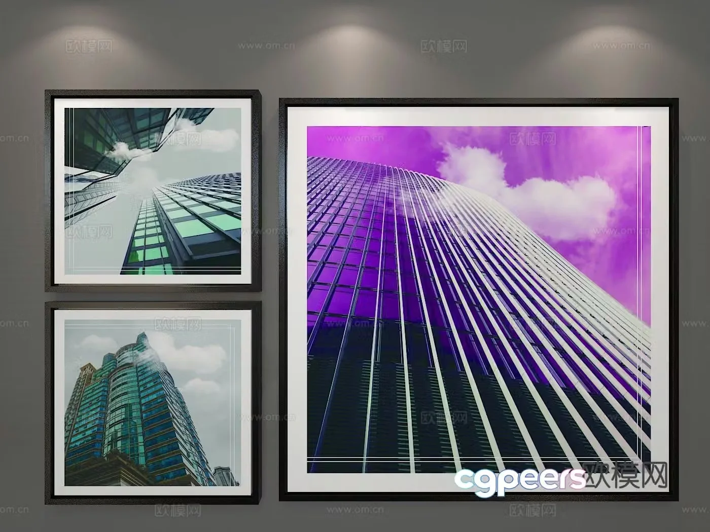 Modern architectural painting art painting decorative painting 3d model