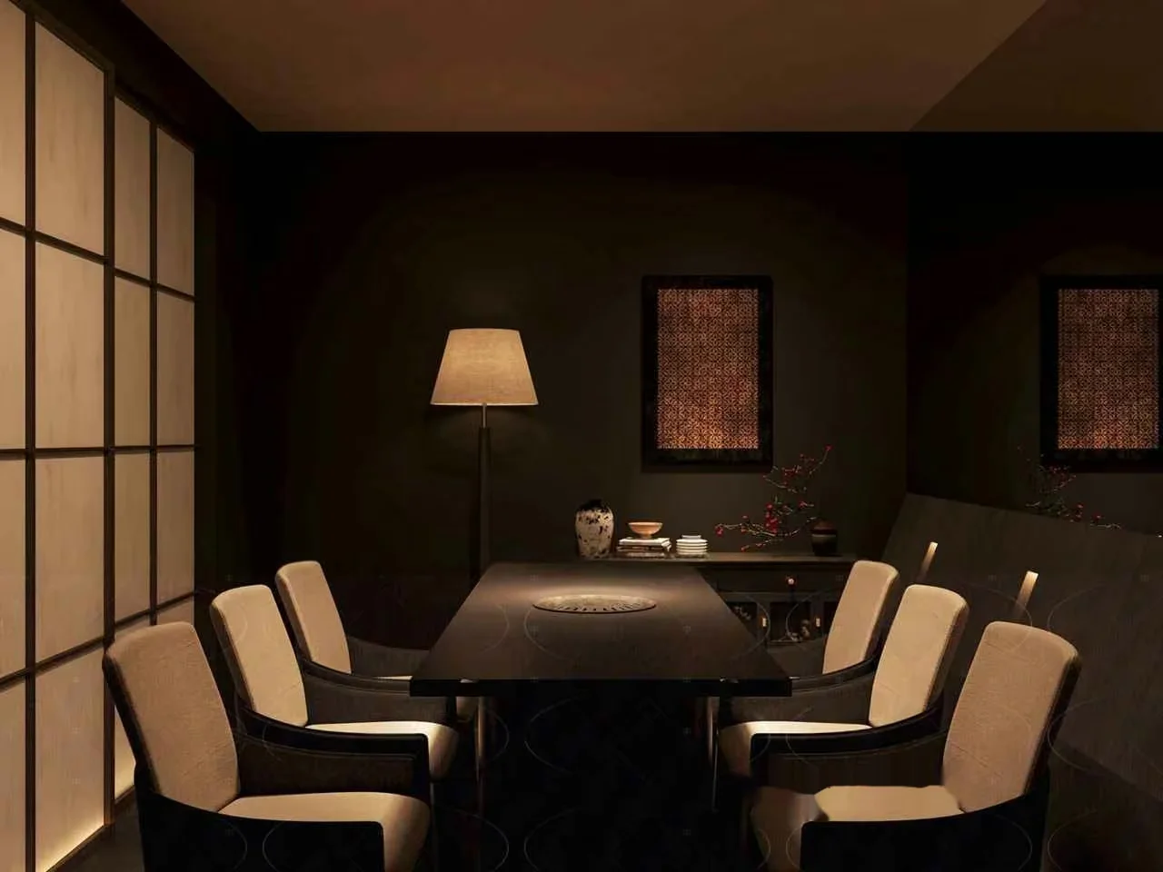 A Large Dining Table 3D Model – 23357 – CORONA Render