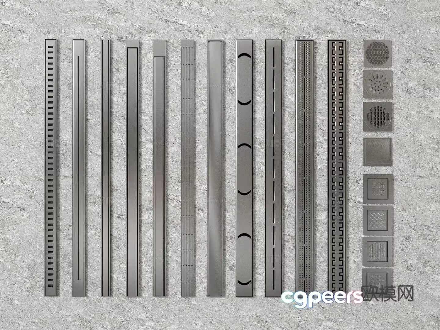 Floor drain strip 3d model