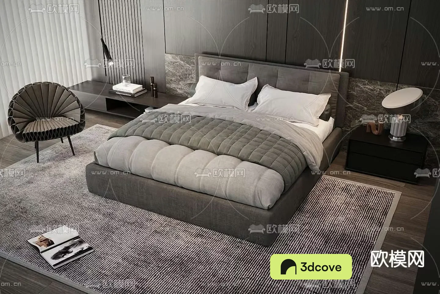 Modern double bed