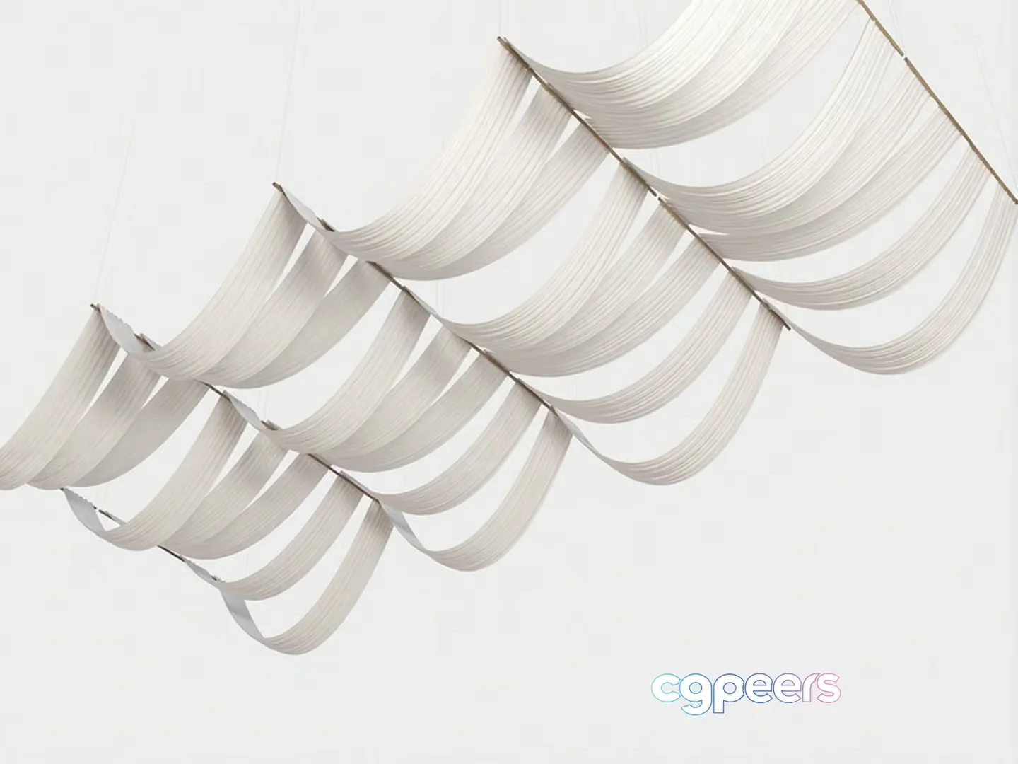 White Paper Lanterns 3D Model – 9695 – VRAY Render