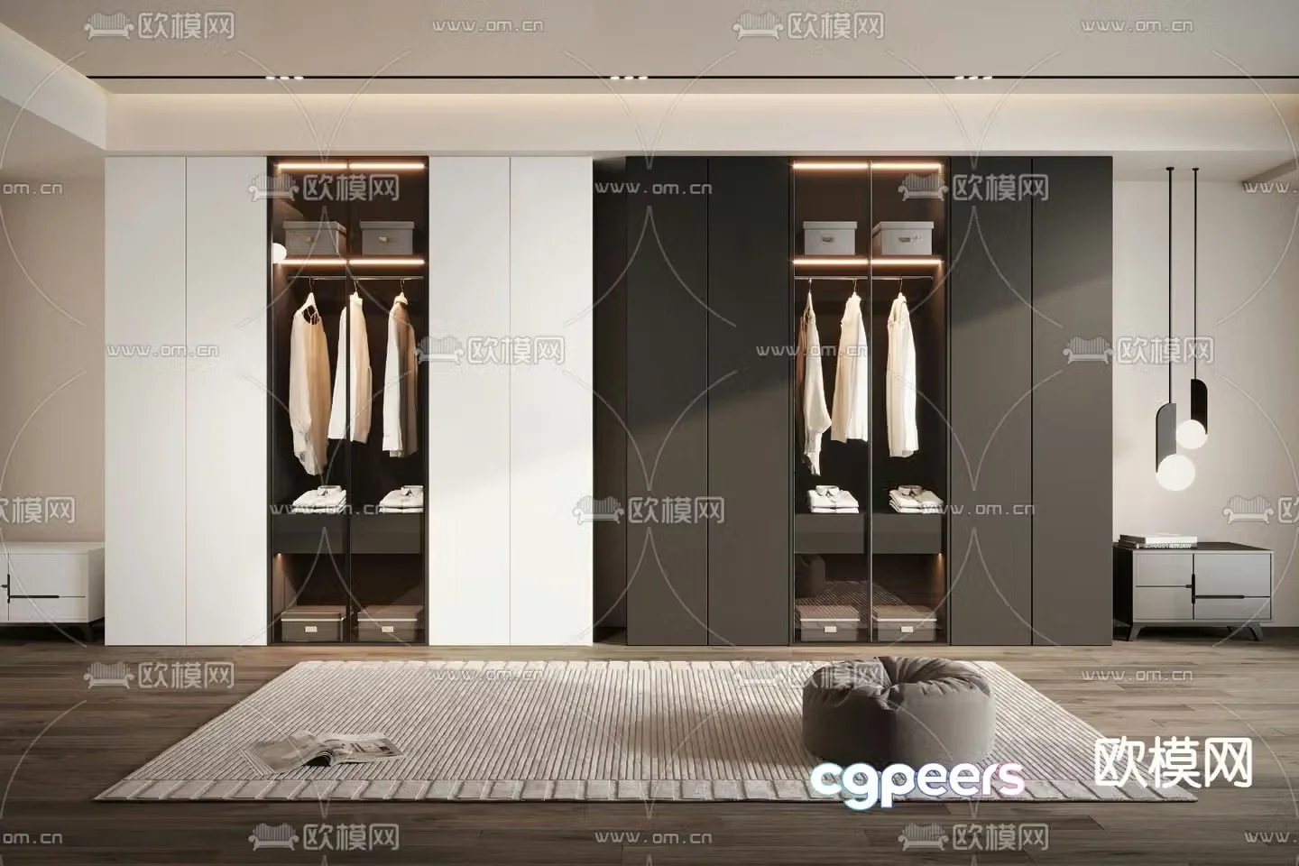 Modern cloakroom 3d model