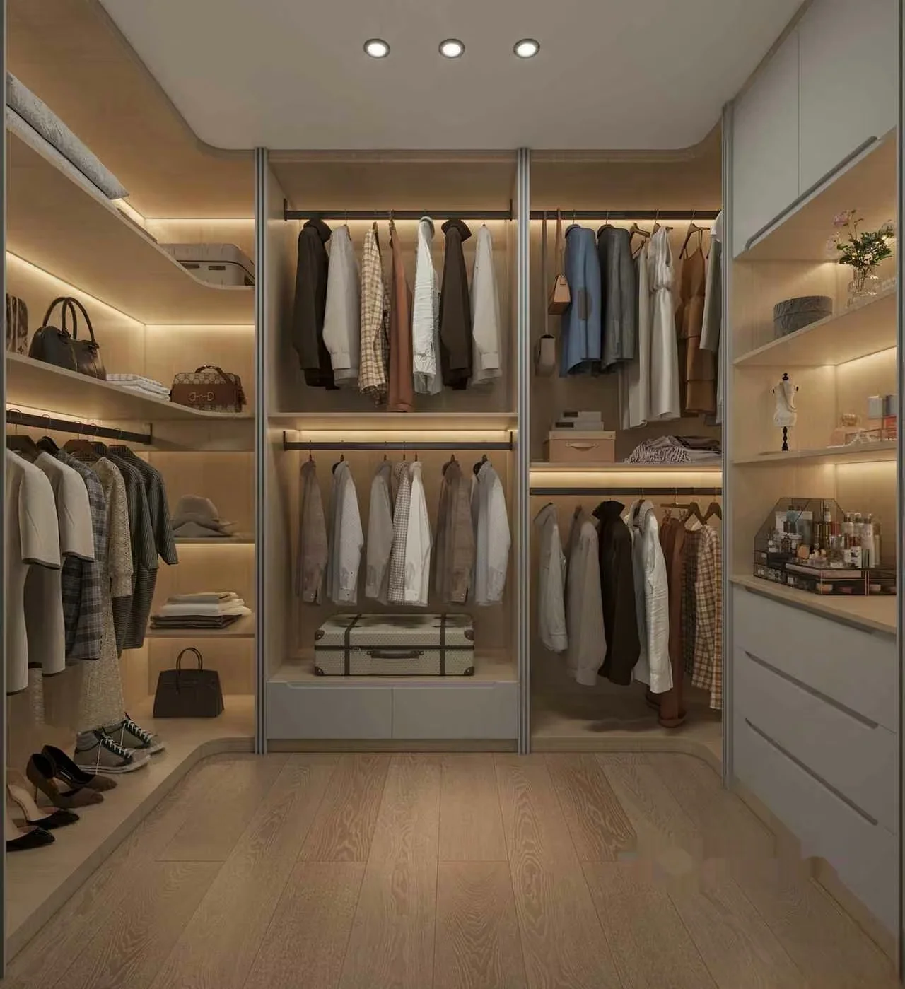 Modern Walk-In Closet 3D Model – 6139 – VRAY Render
