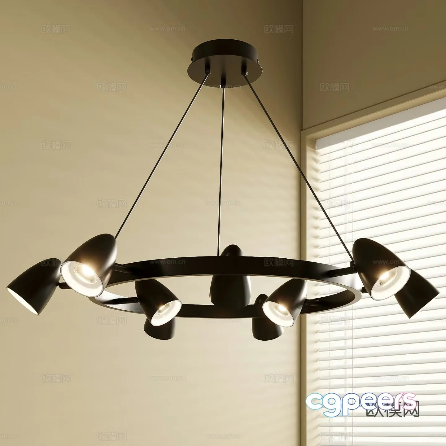 French chandeliers 3d model