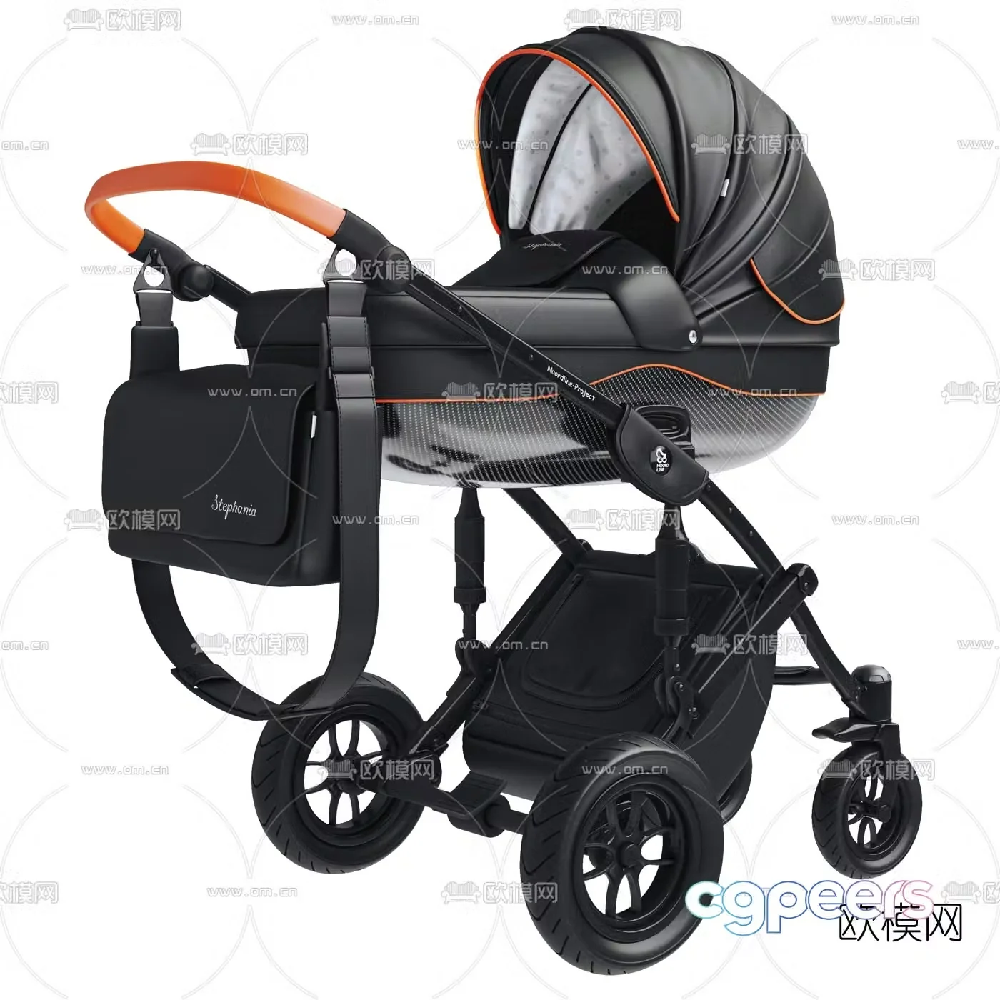 Modern stroller 3d model