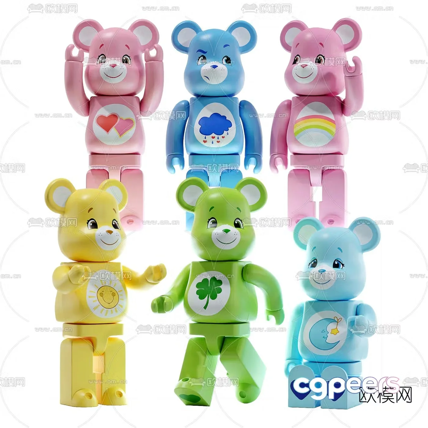 Modern bear doll toy 3d model