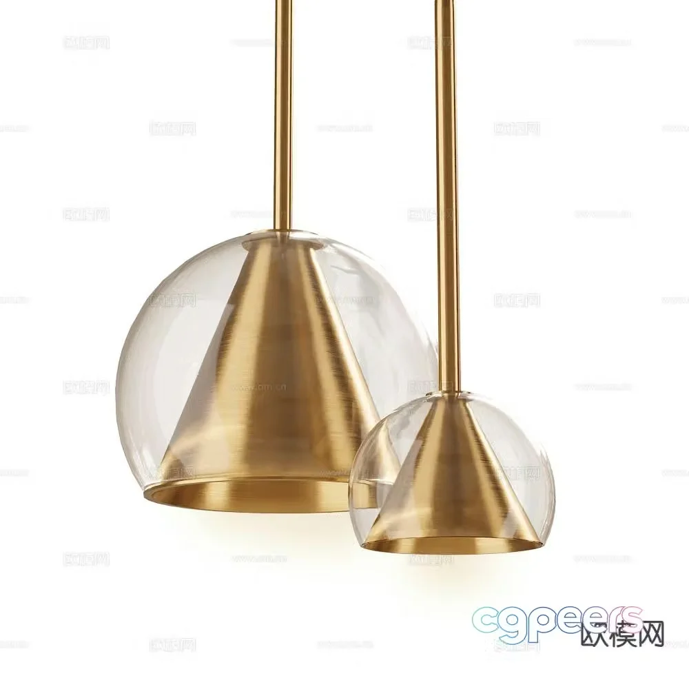 DECHEM light luxury chandelier 3d model