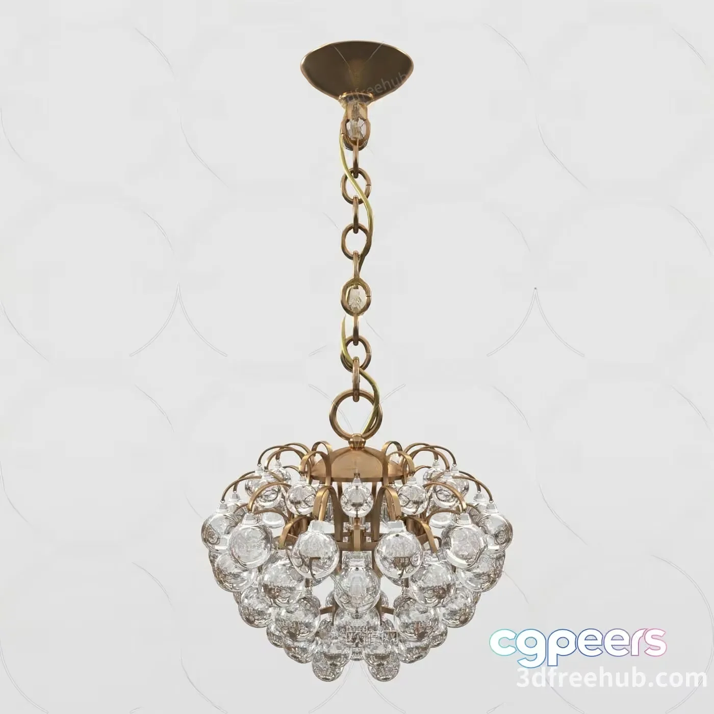 Gold Light Fixture 3D Model – 19153 – VRAY Render