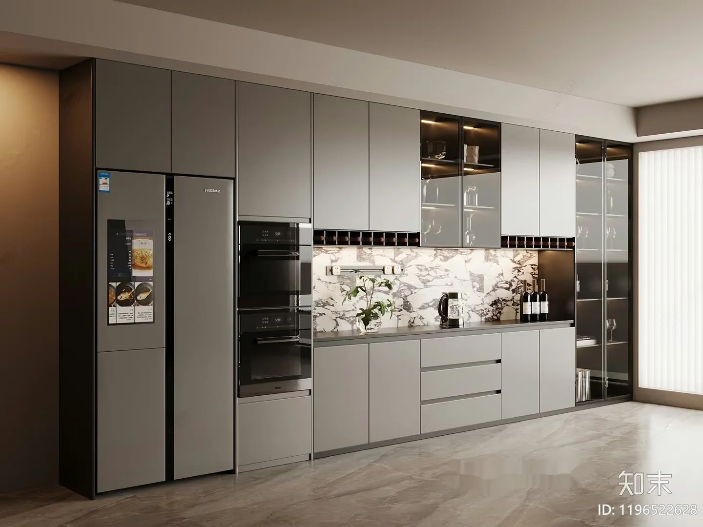 A Modern Kitchen 3D Model – 5885 – CORONA Render