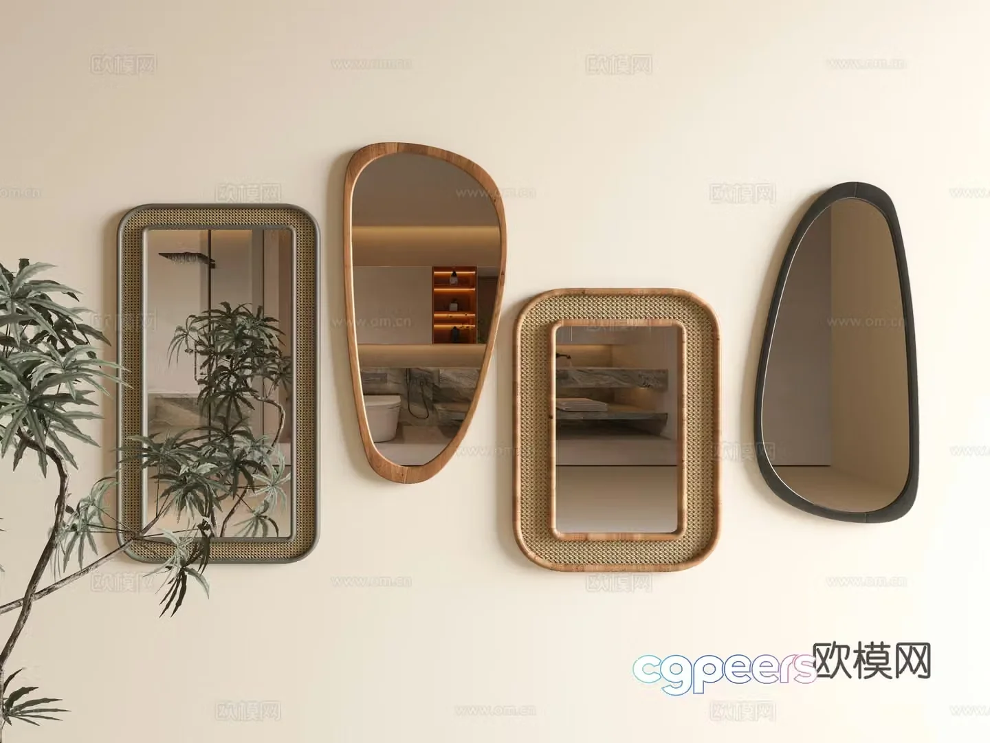 Middle Ages wasabi mirror Middle Ages wasabi goose mirror Middle Ages wasabi mirror Bathroom mirror 3D model