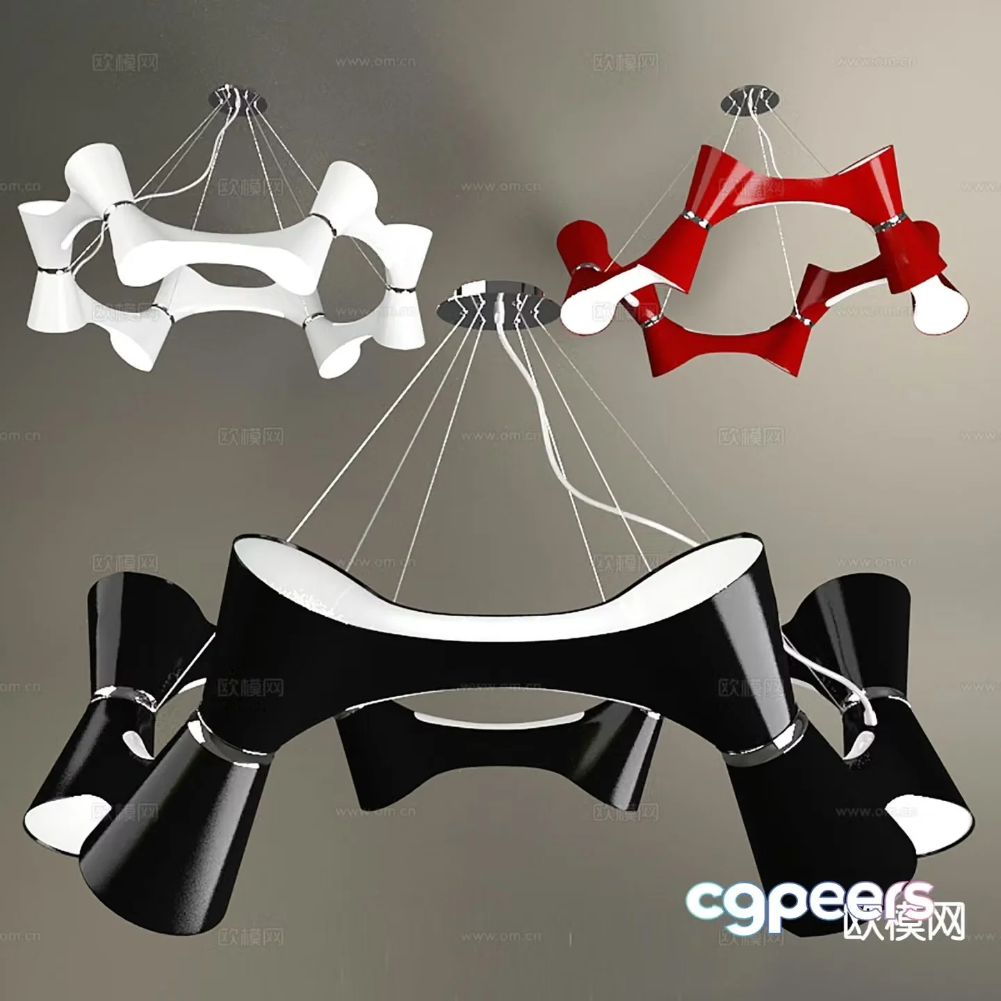 Modern creative chandelier 3d model