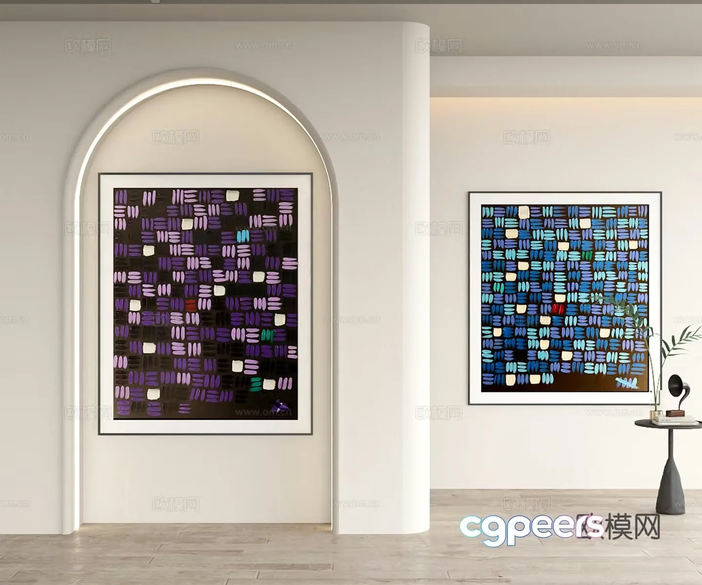 Modern decorative painting 3d model