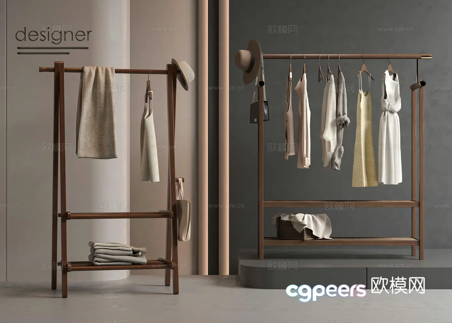 Modern Clothing Rack 3D Model – 22794 – VRAY Render