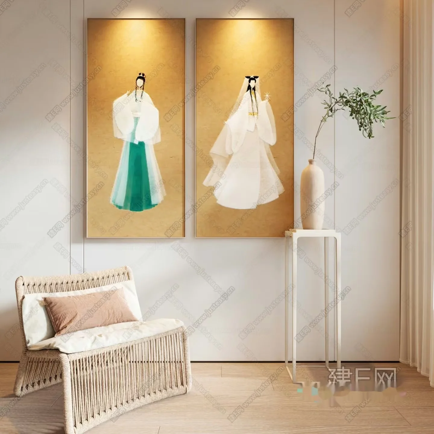 Modern Living Room 3D Model – 17652 – VRAY Render