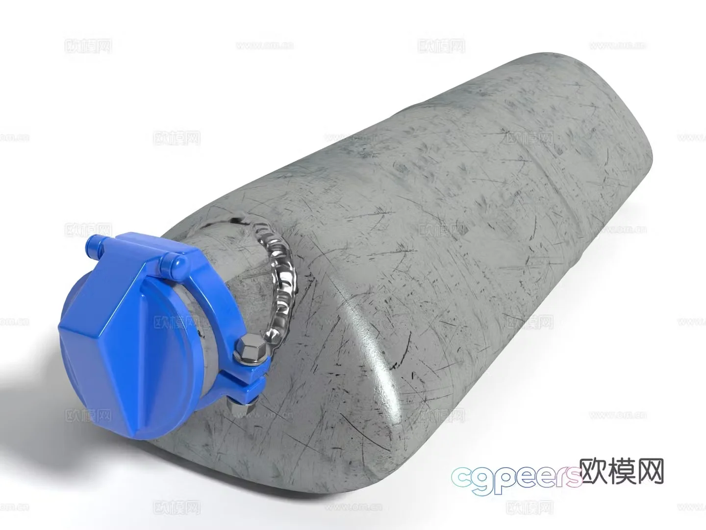 Modern style tin fuel tank 3d model
