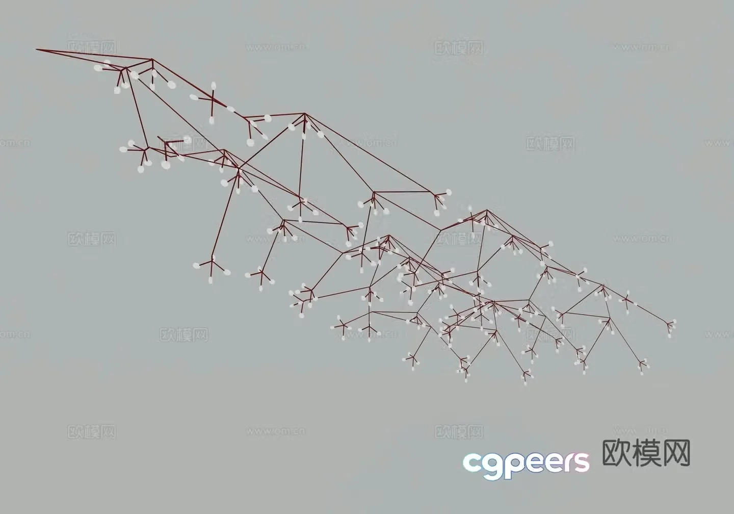 Modern chandelier 3d model
