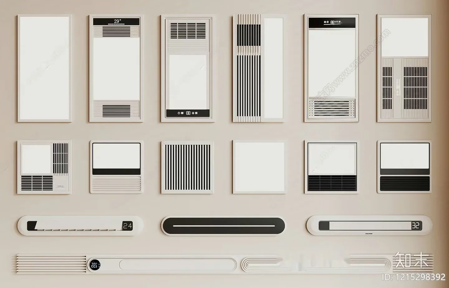 Modern Thermostat Designs 3D Model – 10636 – VRAY Render