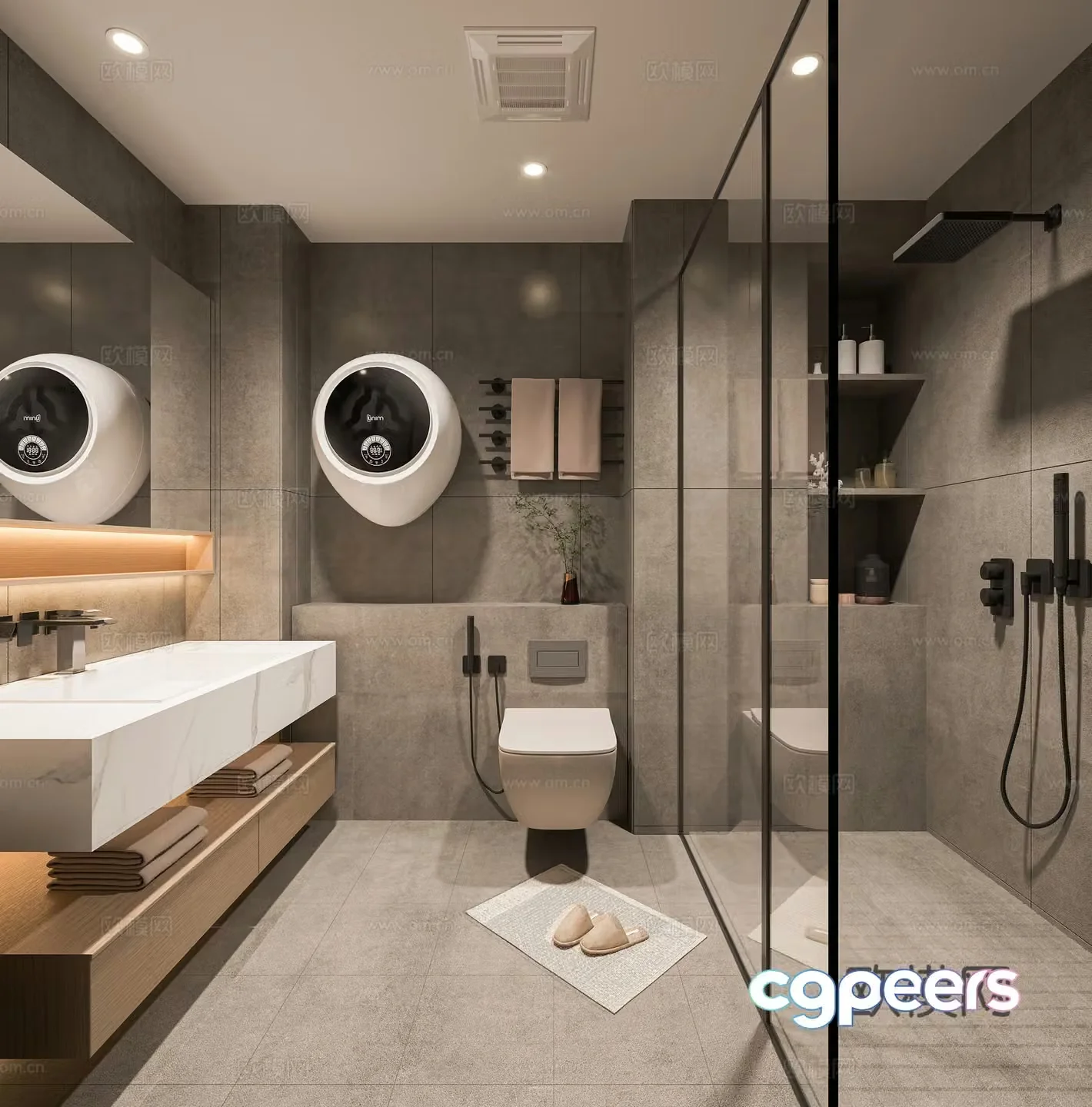 Modern bathroom bathroom 3d model