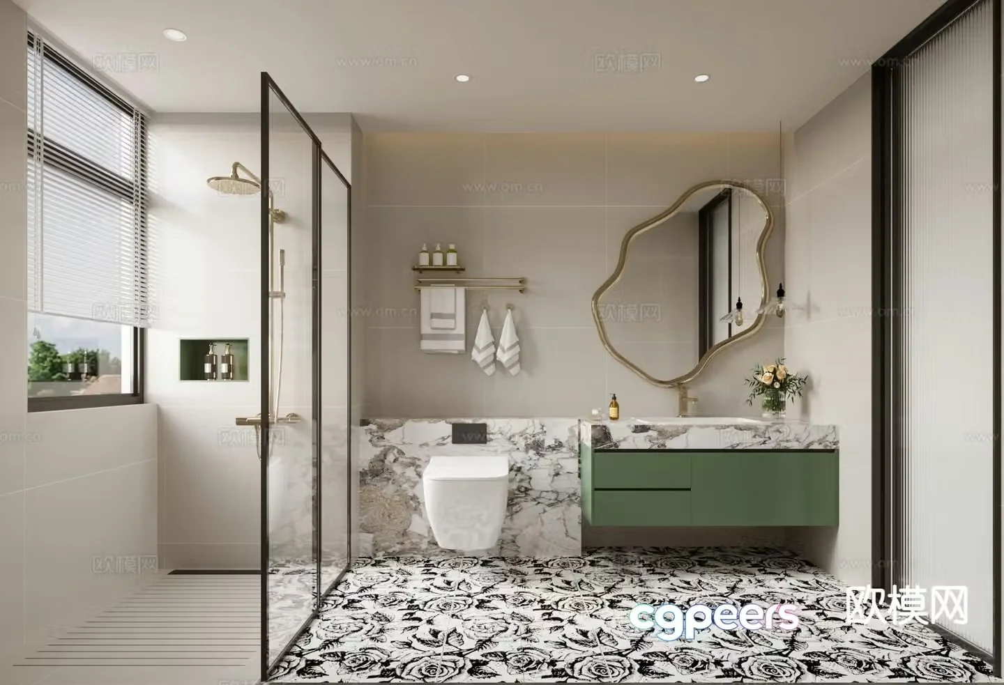 French bathroom 3d model