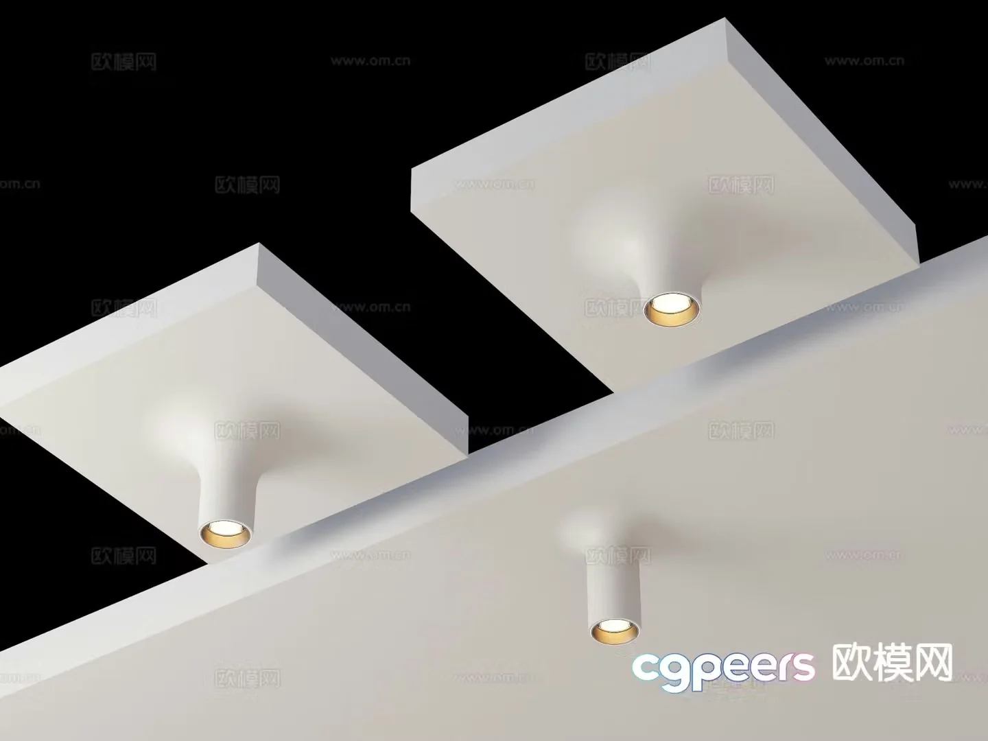 Gypsum spotlights Gypsum downlight 3d model